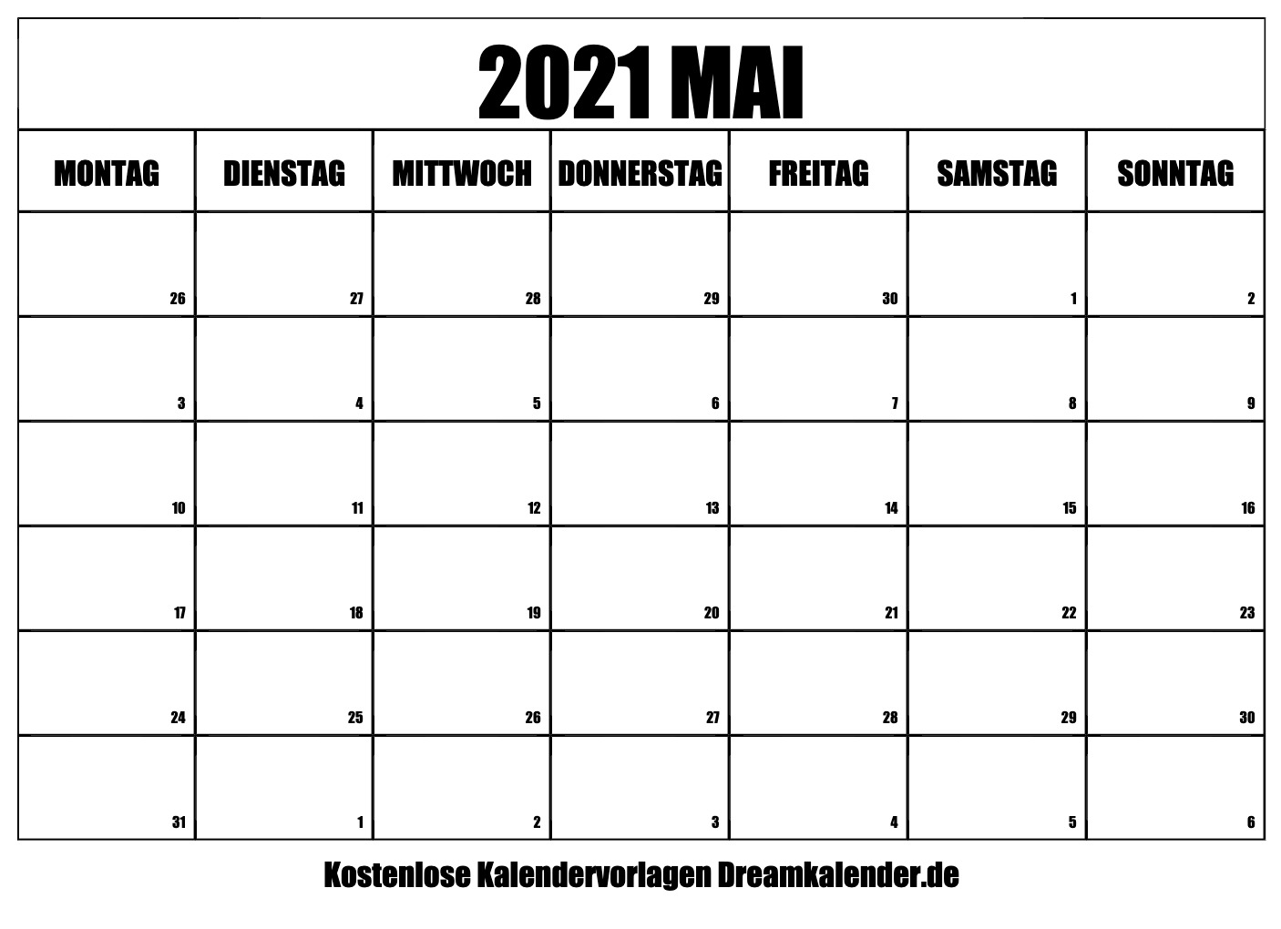 Monatskalender 2021 Zum Ausdrucken Kostenlos / Kalender 2021 Und 2020 Kostenlos Downloaden Und ...