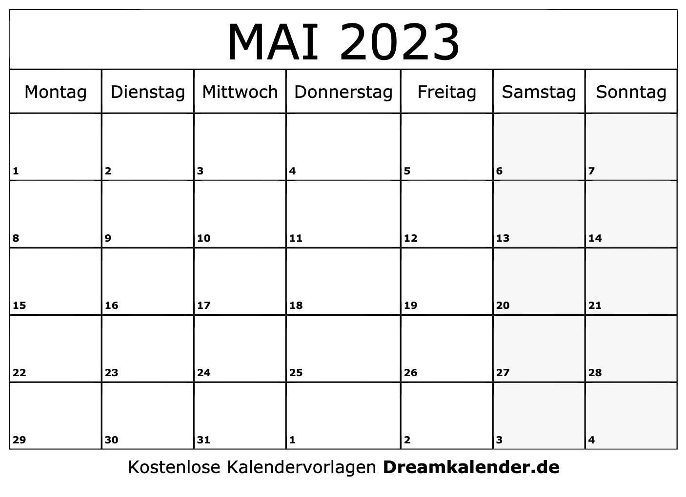 Kalender Mai 2023