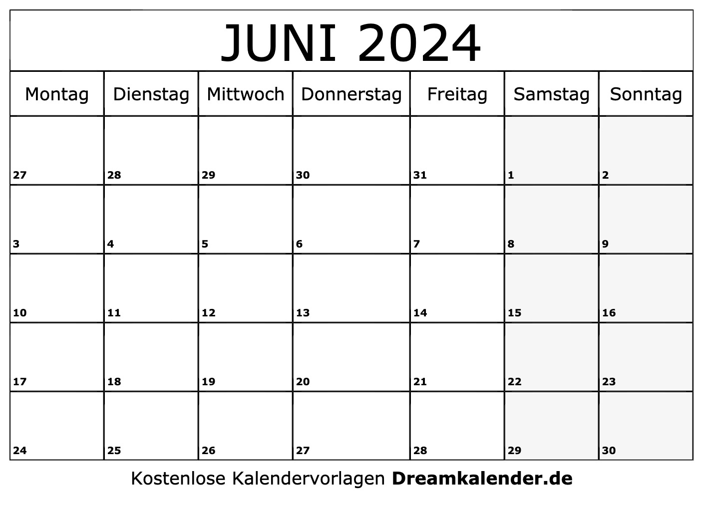 Kalender Juni 2024